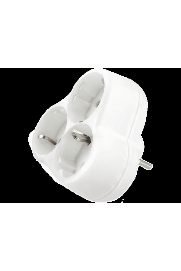 VIKO Yonca Topraklı Üçlü Priz Beyaz