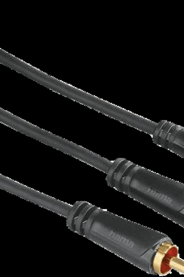 HAMA HM.122298 1.5 m 3.5mm 2RCA Ses Kablosu Altın Uç Kaplamalı Siyah