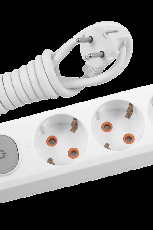 VIKO 3m Kablolu Anahtarlı Topraklı Üçlü Priz Beyaz