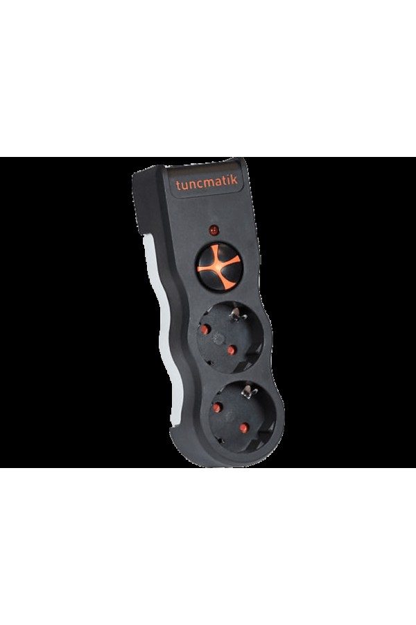 TUNCMATIK TSK5081 Powersurge 2'li 525 Joule Enerji Koruma Prizi Siyah