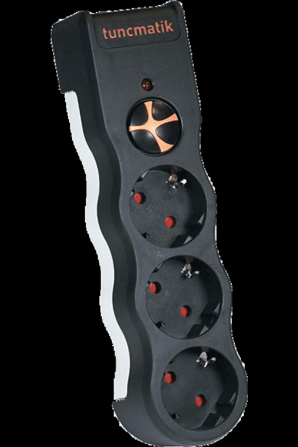 TUNCMATIK TSK5082 Powersurge 3 Protection Plus 525 Joule Akım Koruyucu Priz Siyah