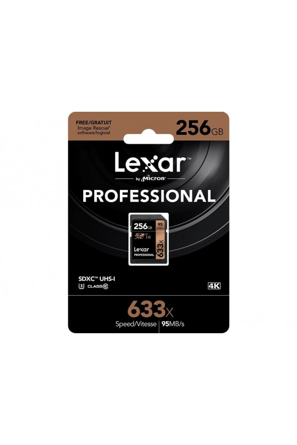 LEXAR 256GB Professional 633x SDXC™ UHS-I, 95MB/s okuma 45MB/s yazma C10 V30 U3 Hafıza Kartı