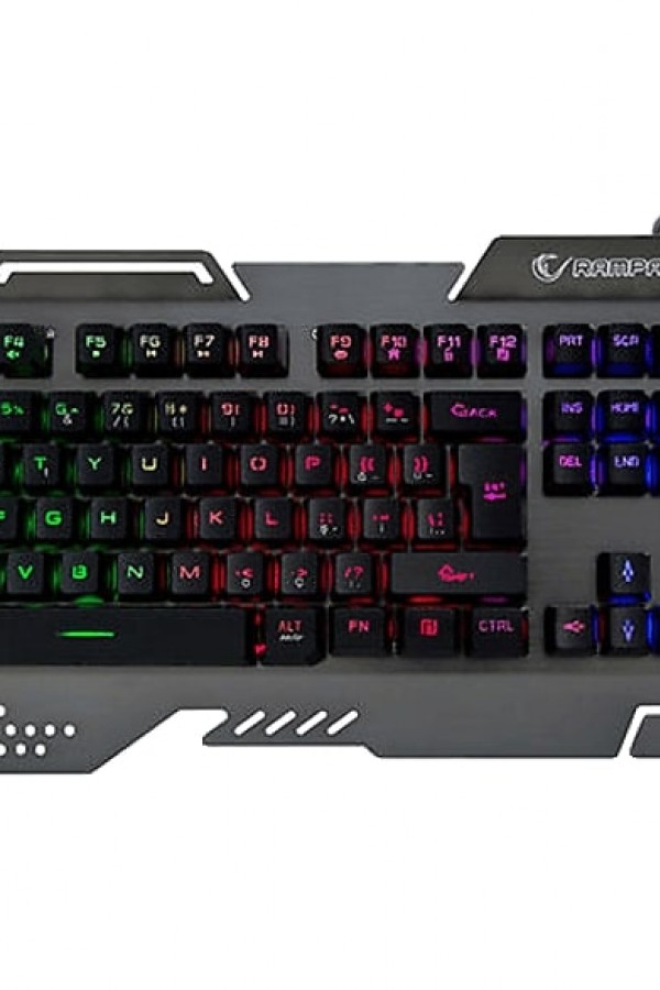 RAMPAGE KB-R74 Gökkuşağı Aydınlatmalı USB Gaming Q Multimedia Klavye