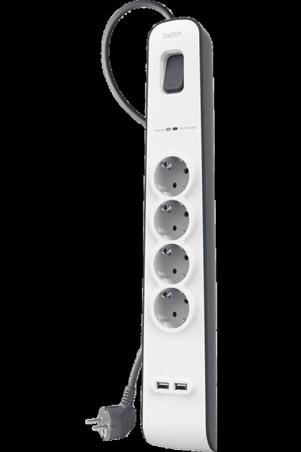 BELKIN BSV401VF2M 2 USB 4'lü 2M Akım Korumalı Priz