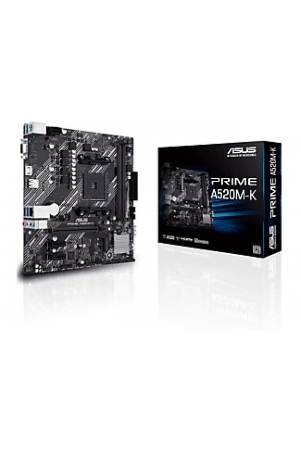 ASUS A520M-K A520 AM4 DDR4 4400 HDMI VGA M2 USB3.2 MATX Prime Anakart