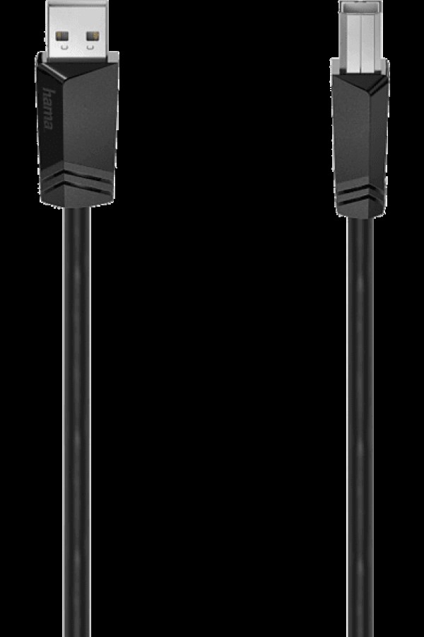 HAMA HM.200604 USB 2.0 A Fiş - B Fiş 5m USB Kablosu Siyah