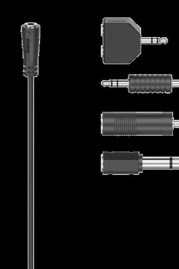 HAMA HM.205122 Kablo-Adaptör Seti Siyah