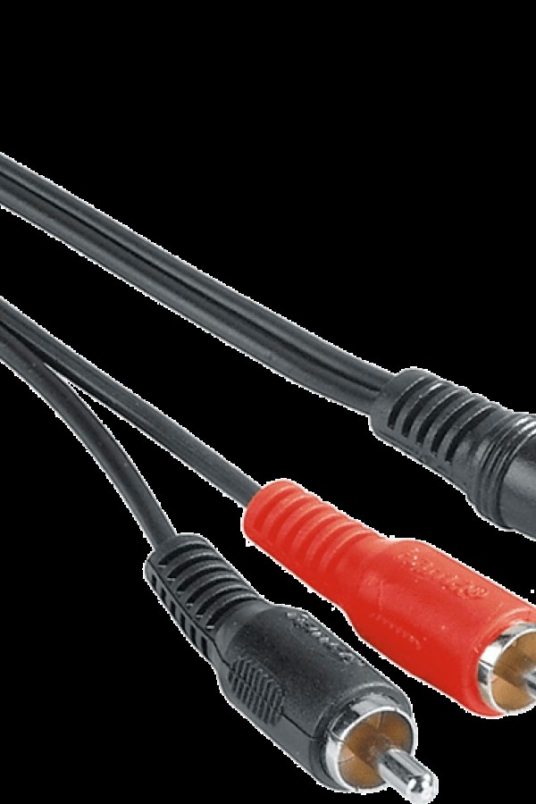 HAMA HM.205106 3.5mm - 2RCA 2m Ses Kablosu Siyah