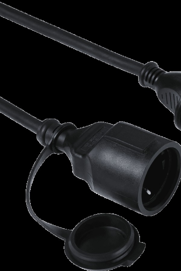 HAMA HM.137240 IP44, 5m, Dış Mekan Uzatma Kablosu Siyah