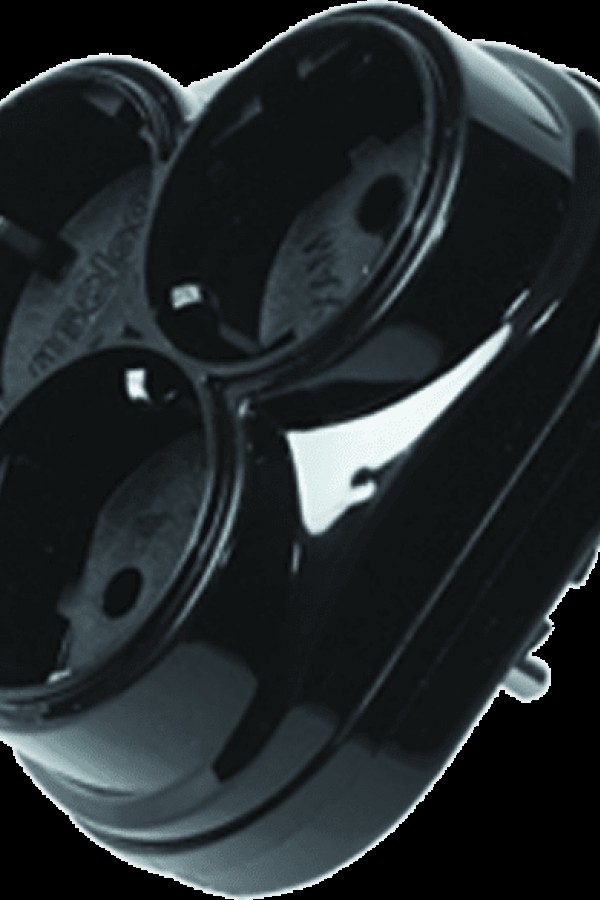 PELSAN Üçlü Fiş Priz Trio Siyah Golyat