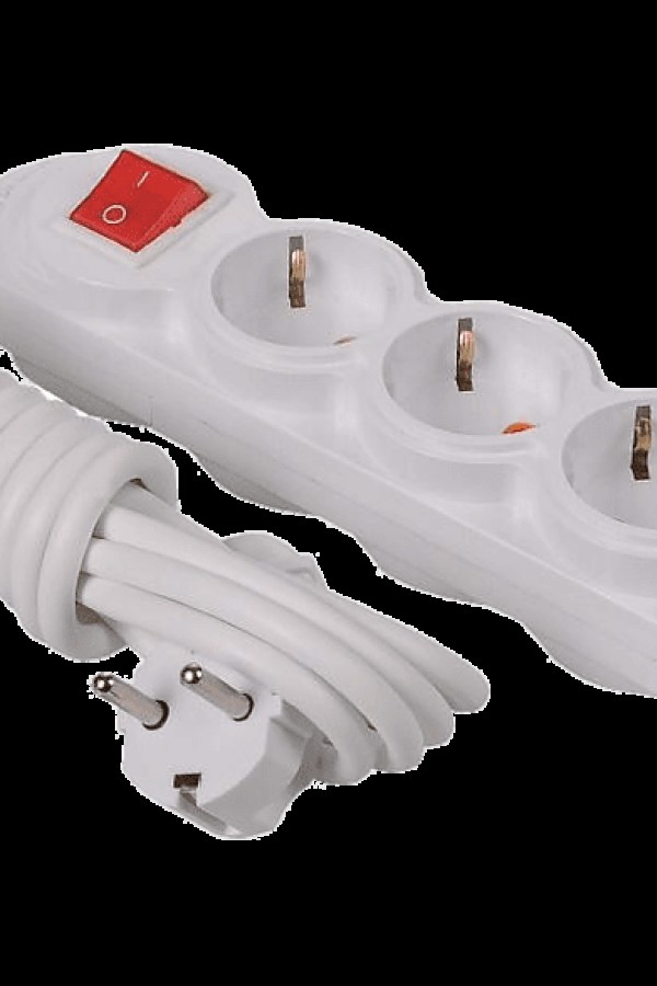 PELSAN 4'lü 2m Çocuk Korumalı Anahtarlı Priz Beyaz