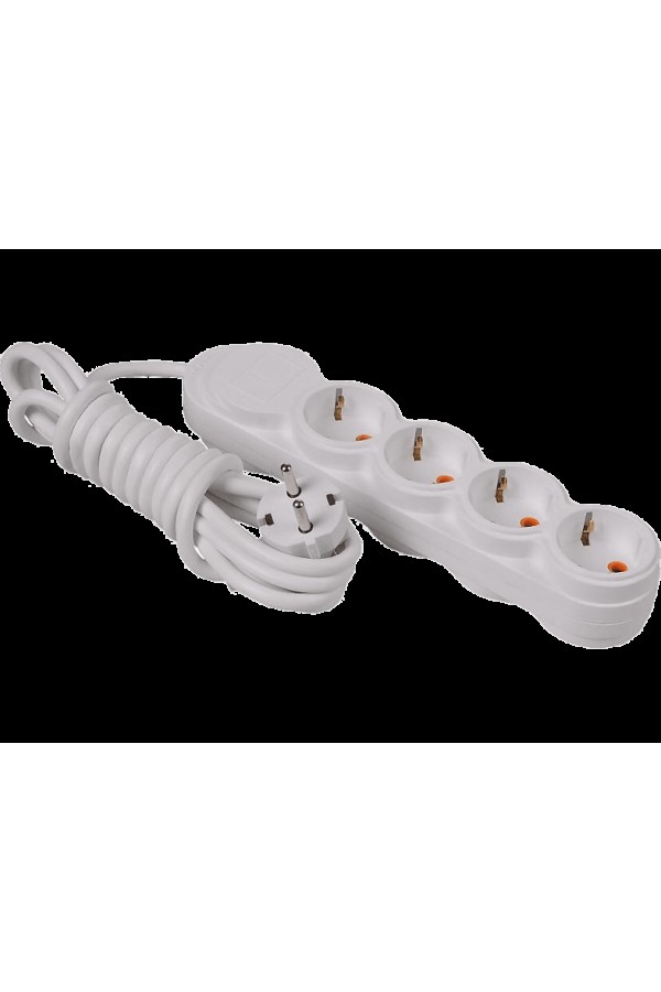 PELSAN 4'lü 2M Çocuk Korumalı Topraklı Priz Beyaz