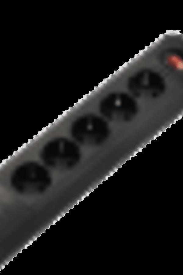 HAMA TIDY-Line 5'li Akım Korumalı Priz, Siyah