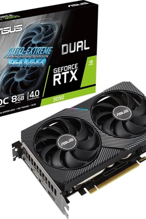 ASUS Dual RTX3050-O8G NVIDIA 8GB GDDR6 128BIT OC/RGB Ekran Kartı