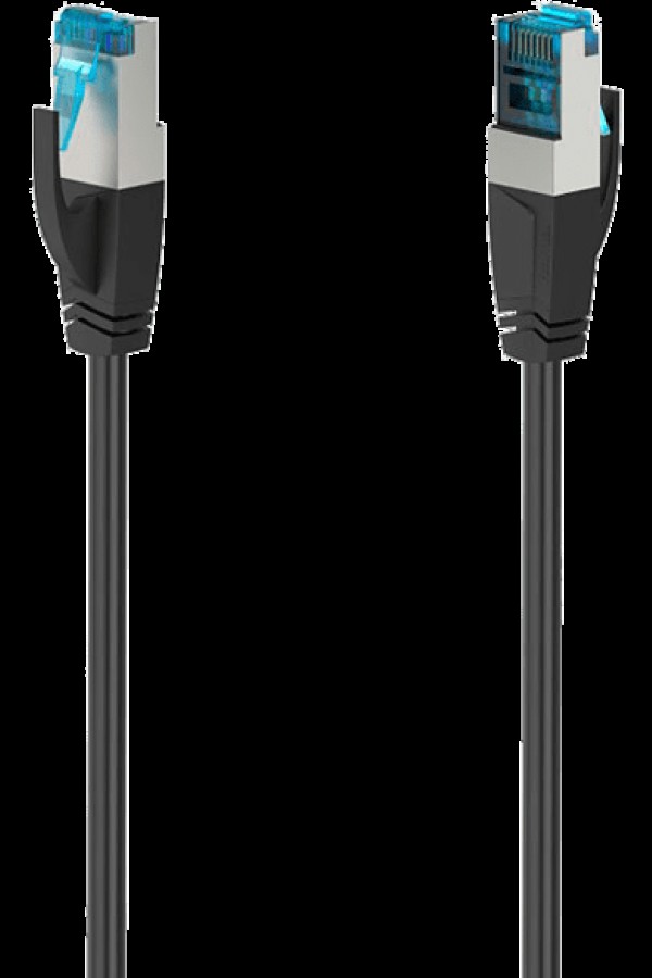 HAMA HM.200682 CAT 6a 10 Gbit/s S/FTP Korumalı 5m Ağ Kablosu Siyah