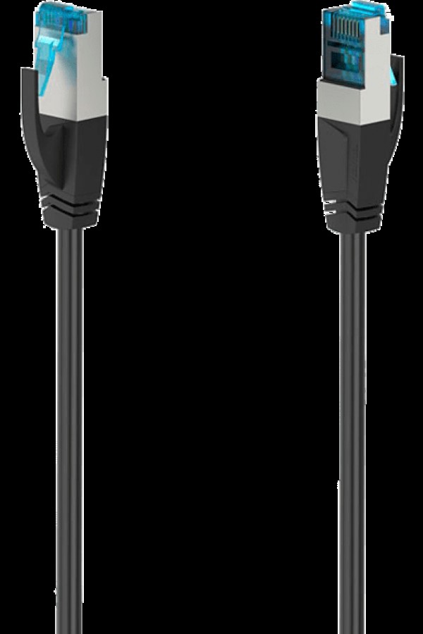 HAMA HM.200684 CAT 6a 10 Gbit/s S/FTP Korumalı 15m Ağ Kablosu Siyah