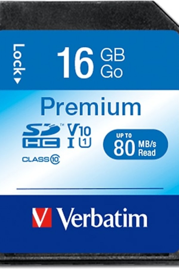 VERBATIM 16GB 80MB/S SDHC Class 10 Full HD Hafıza Kartı