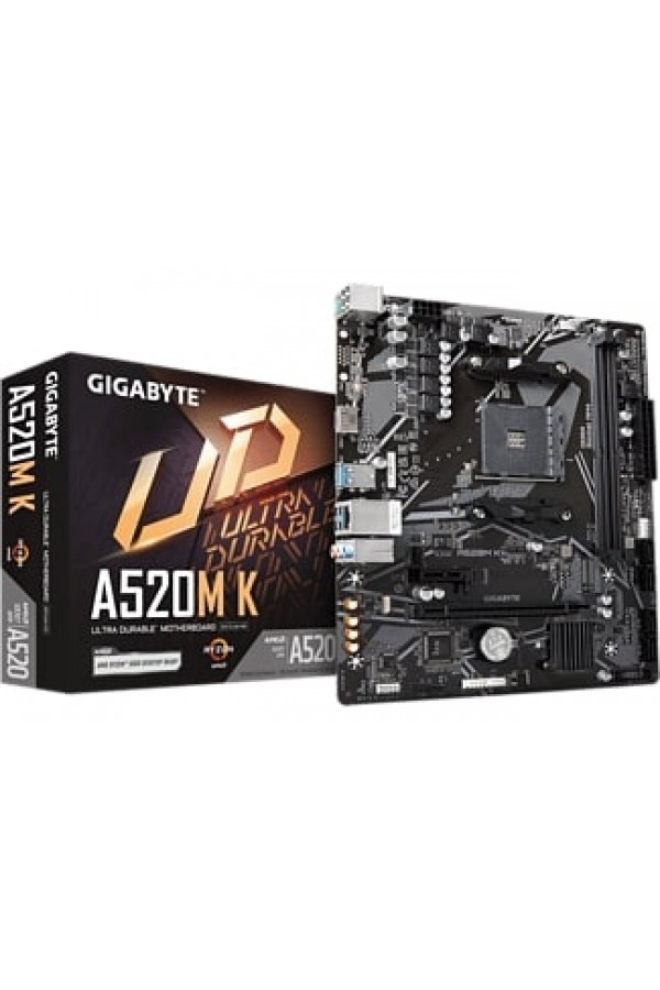 GIGABYTE A520M K 1.0 AMD A520 Soket AM4 DDR4 5100OC MHz mATX Gaming Anakart
