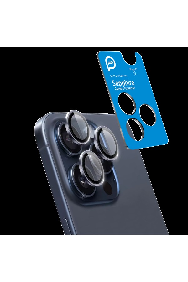 PIILI iPhone15 Pro/15 Pro Max Safir Lens Koruyucu Lacivert