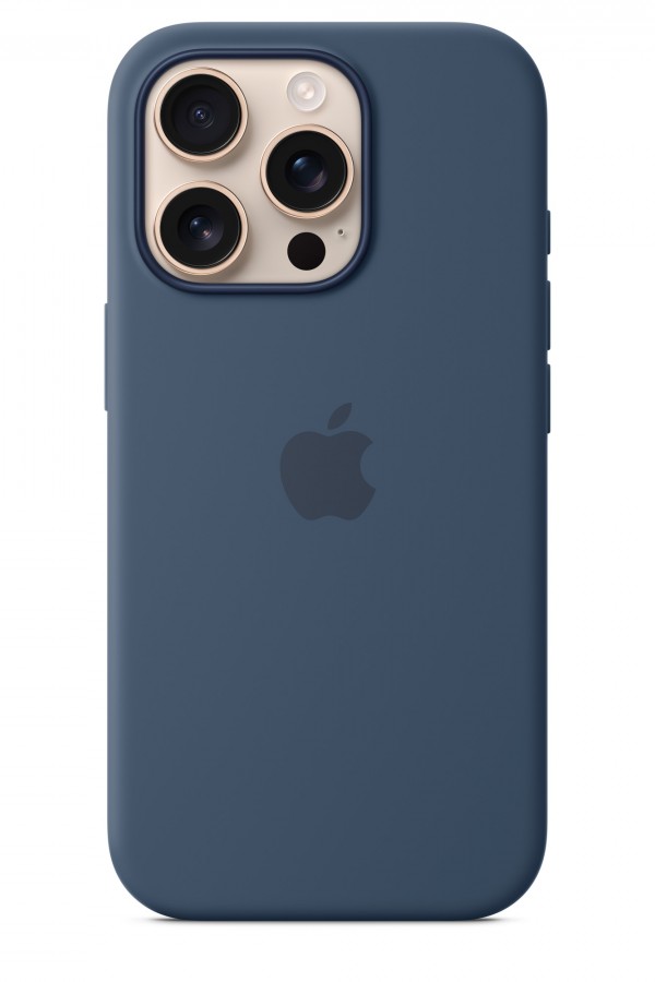 APPLE iPhone 16 Pro MagSafe Silikon Telefon Kılıfı Kot Rengi