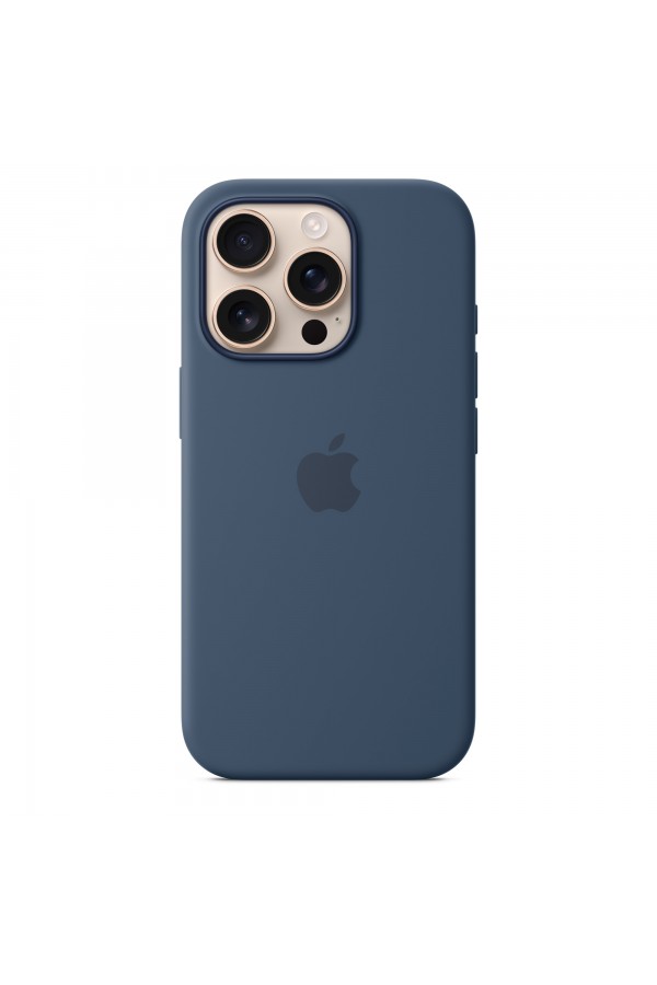 APPLE iPhone 16 Pro MagSafe Silikon Telefon Kılıfı Kot Rengi