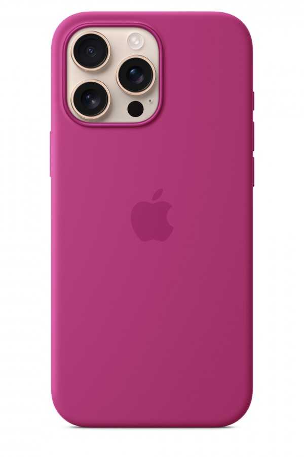 APPLE iPhone 16 Pro Max MagSafe Silikon Telefon Kılıfı Fuşya