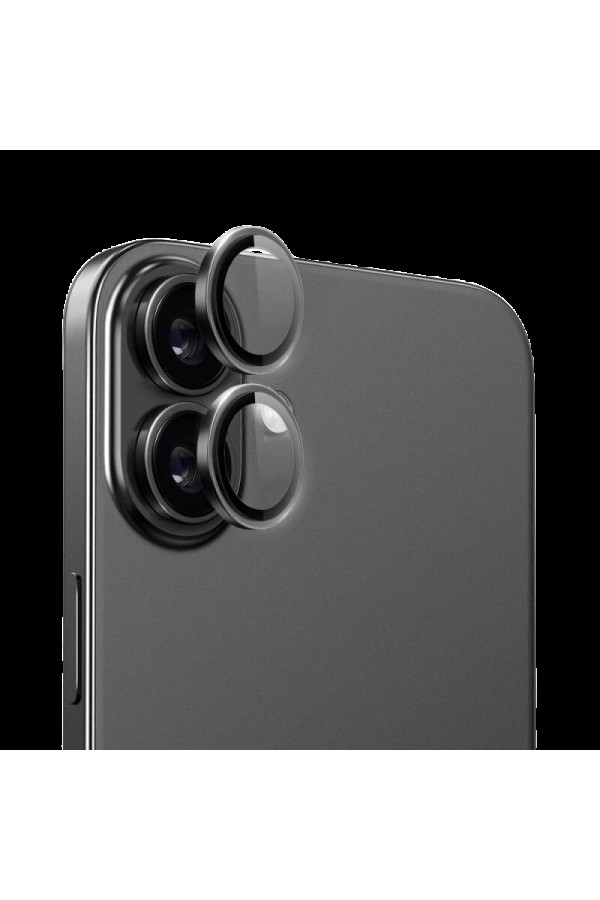 PIILI iPhone 16/16 Plus Safir Lens Koruyucu Siyah