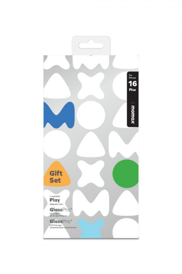 MOMAX MXAP24LTGS iPhone 16 Plus Protection Telefon Kılıfı + Ekran Koruyucu+ Lens Koruyucu Bundle Set (MXAP24LT + PZAP24F1LD + PZAP24CS1D)