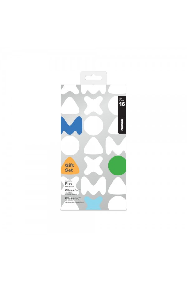 MOMAX MXAP24STGS iPhone 16 Protection Telefon Kılıfı + Ekran Koruyucu+ Lens Koruyucu Bundle Set (MXAP24ST + PZAP24F1SD + PZAP24CS1D)