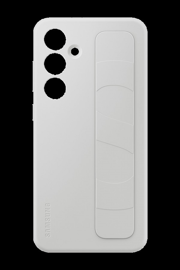 SAMSUNG Galaxy S24 FE Kordonlu & Standlı Silikon Telefon Kılıfı Gri