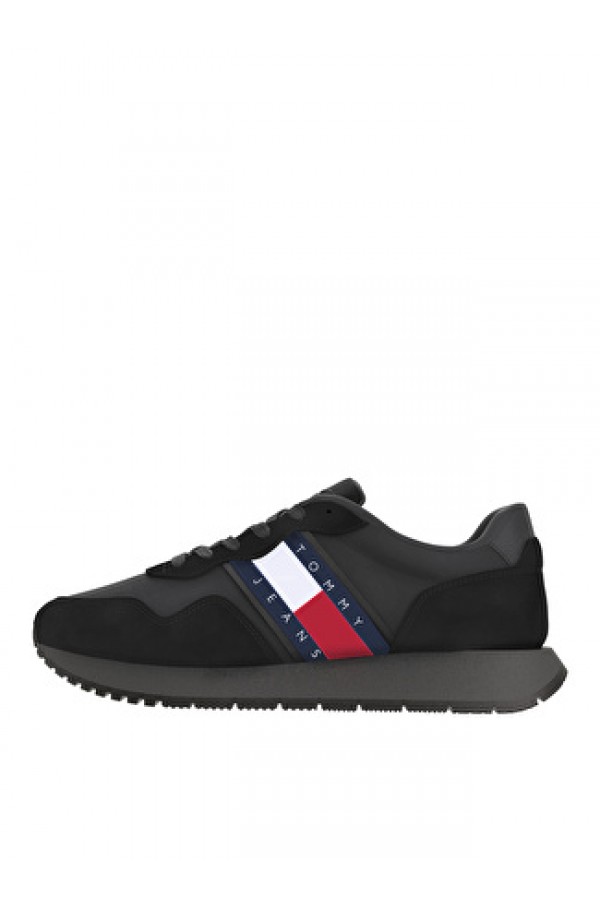 Tommy Hilfiger Siyah Erkek Süet Sneaker 