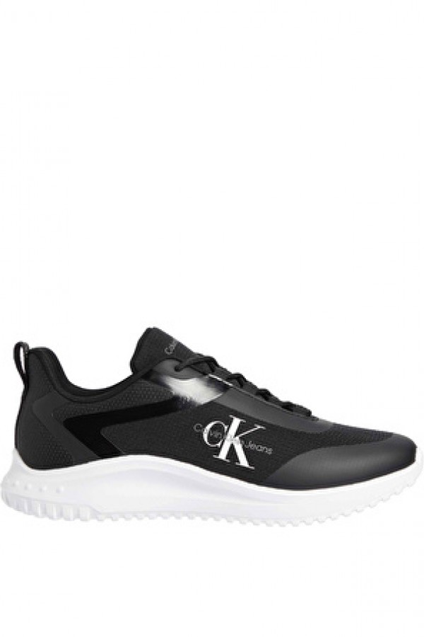 Calvin Klein Siyah - Beyaz Erkek Sneaker EVA RUNNER LOW LACE ML MIX  