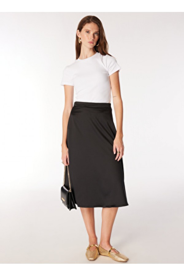Fabrika Siyah Kadın Evaze Etek F4WL-ETK0433 