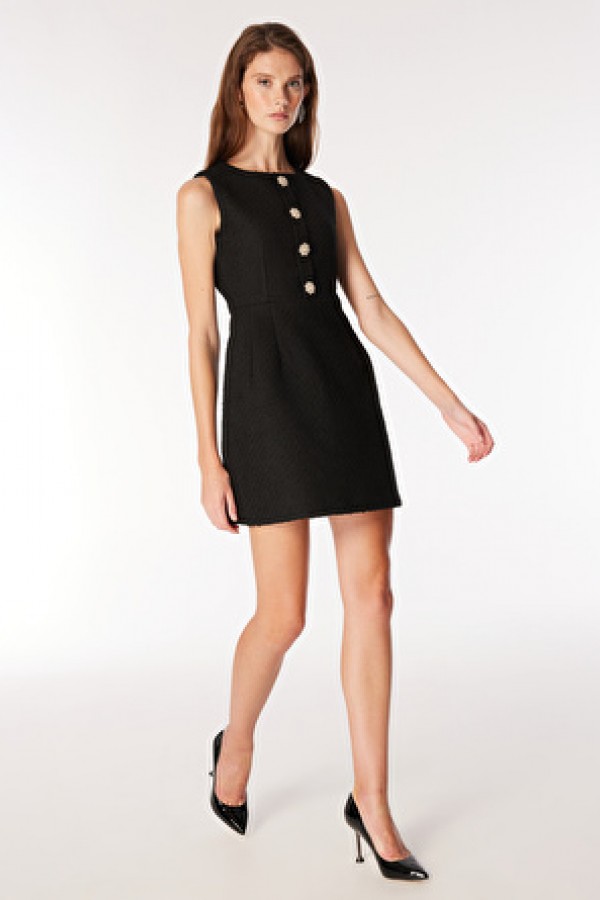 Fabrika Basic Siyah Kadın Mini Elbise F4WL-ELB0714