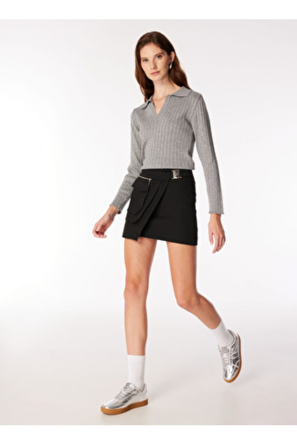 Fabrika Siyah Kadın A-Form Fit Etek F4WL-ETK0251 