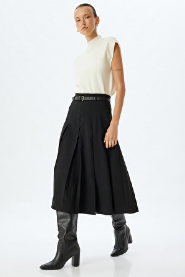 Koton Siyah Kadın Normal Etek 5WAK70091UW999 