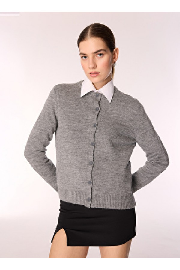 Fabrika Antrasit Kadın Bisiklet Basic Düz Hırka F4WL-HRK0300 