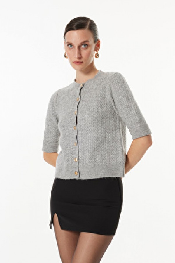 Fabrika Gri Kadın Hırka F3WL-HRK4