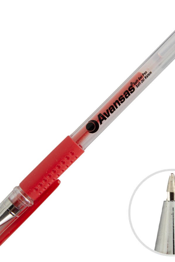 Avansas Softjel Tükenmez Kalem 0.5 mm Uçlu Kırmızı Renk