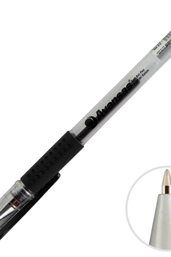 Avansas Softjel Tükenmez Kalem 0.5 mm Uçlu Siyah Renk