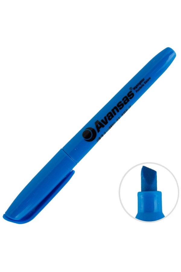 Avansas Style Fosforlu Kalem Mavi Renk