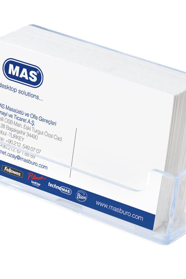 Mas 484 Plastik Köşeli Plastik Kartvizitlik