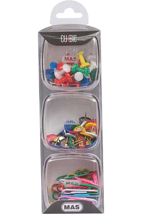 Mas 1284 Cubbie Pvc Kaplı Karışık Renkli 3'lü Set