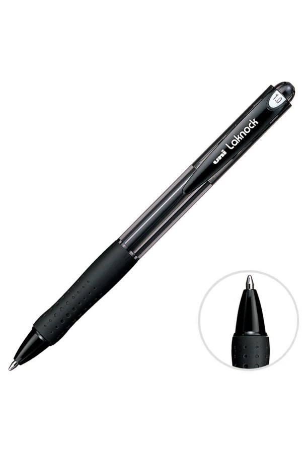 Uni-ball Sn-100 Laknock Micro Tükenmez Kalem 1.0 mm Siyah