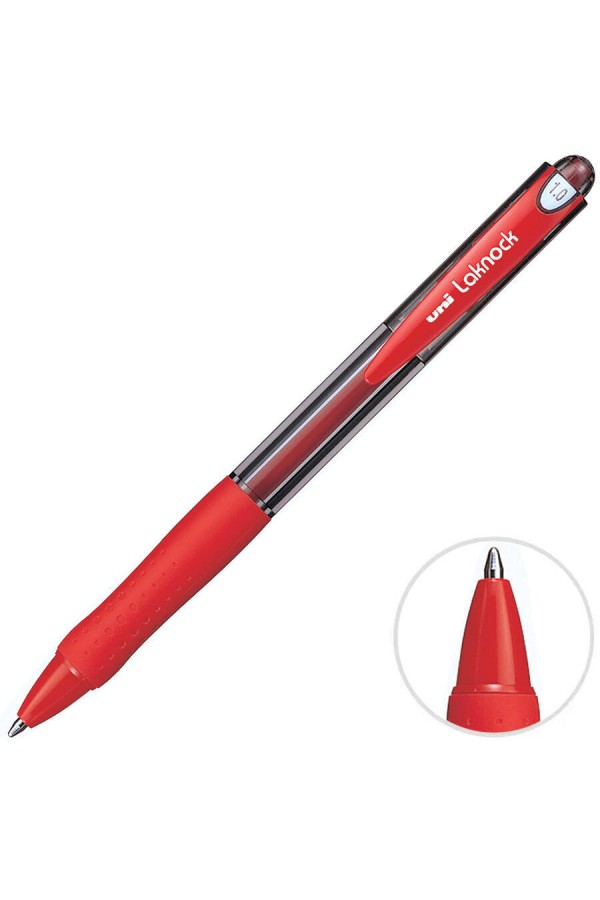 Uni-ball Sn-100 Laknock Micro Tükenmez Kalem 1.0 mm Kırmızı