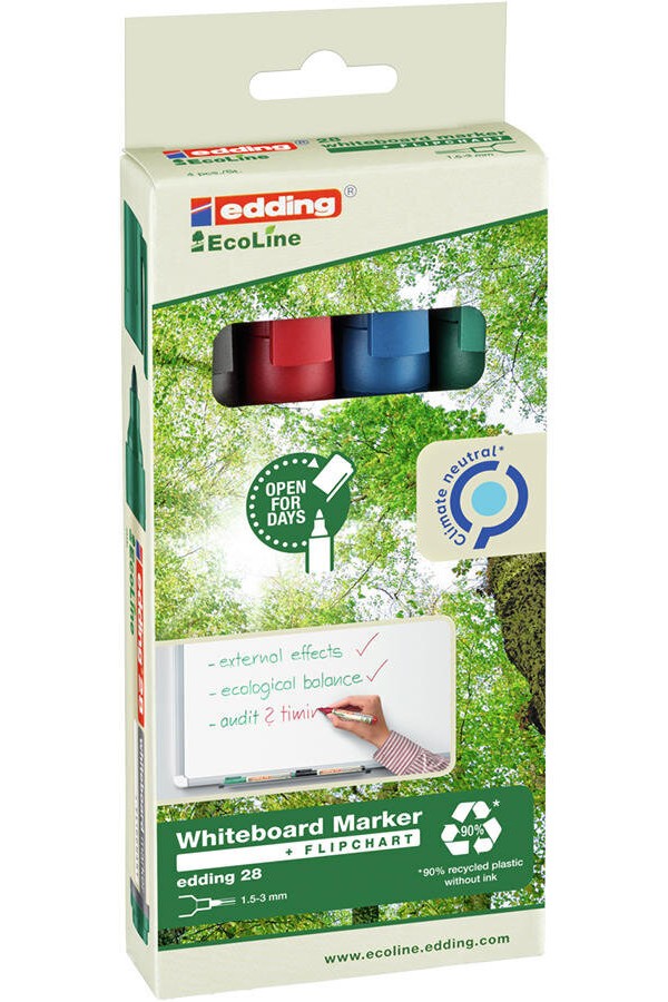 Edding 28 Ecoline Tahta Kalemi 4'lü