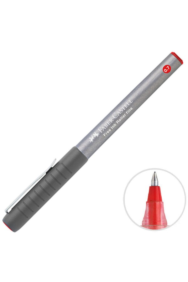 Faber Castell Free Ink Roller Kalem 0.7 mm Kırmızı