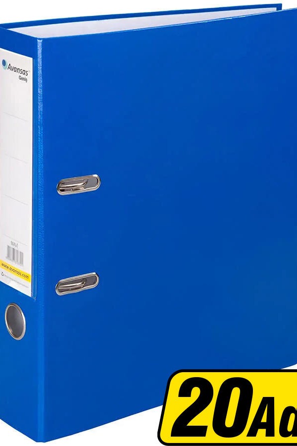 Avansas Eco Plastik Klasör Geniş A4 Mavi 20'li Paket Çok Al Az Öde