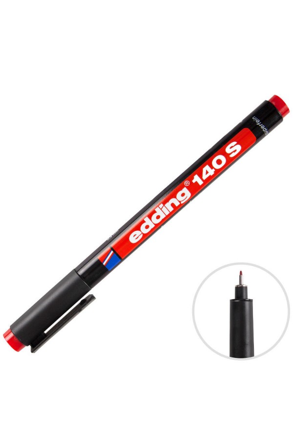 Edding 140S Permanent Asetat Kalem Kırmızı S Uç