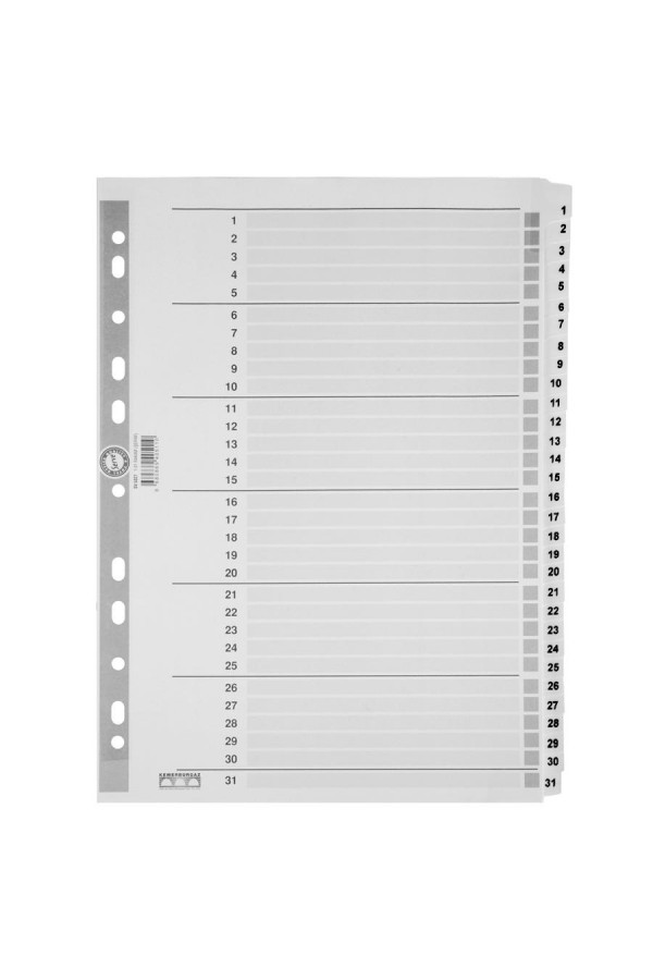 Serve SV 5327 Ayraç A4 1-31 Rakam